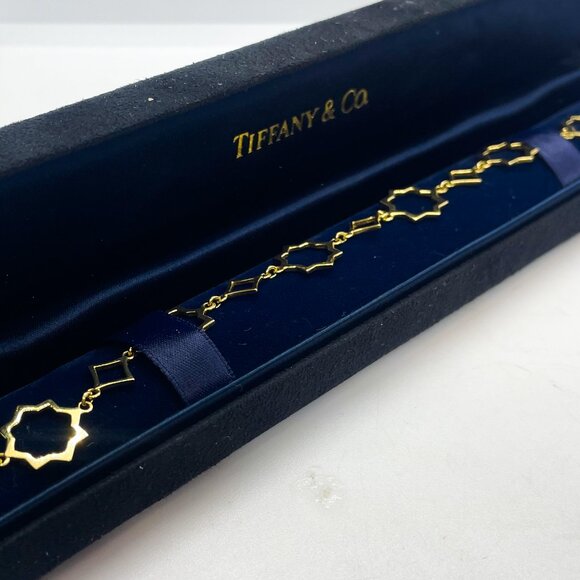 Tiffany & Co. 18K Yellow Gold Paloma Picasso Star Cutout Marrakesh Link Bracelet - Picture 6 of 12